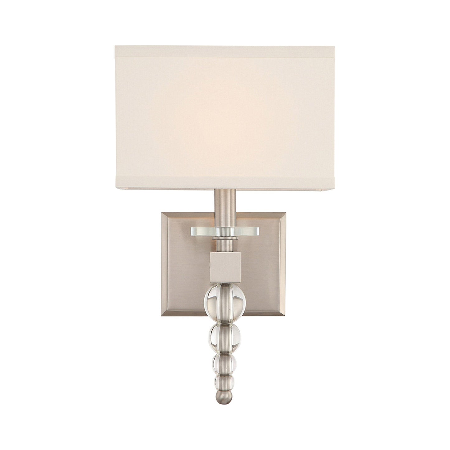 Clover Wall Light in Brushed Nickel.
