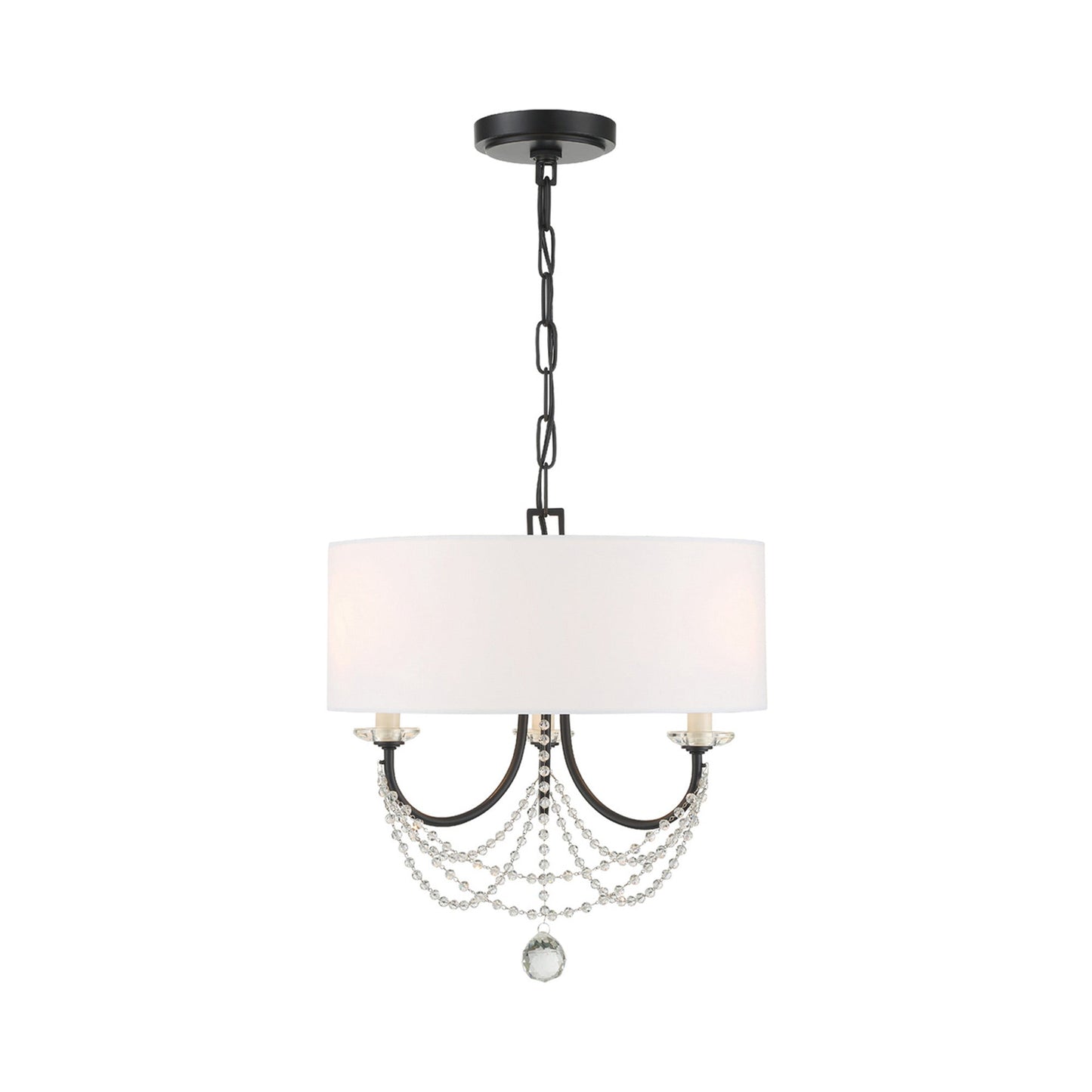 Delilah Mini Chandelier in Matte Black.