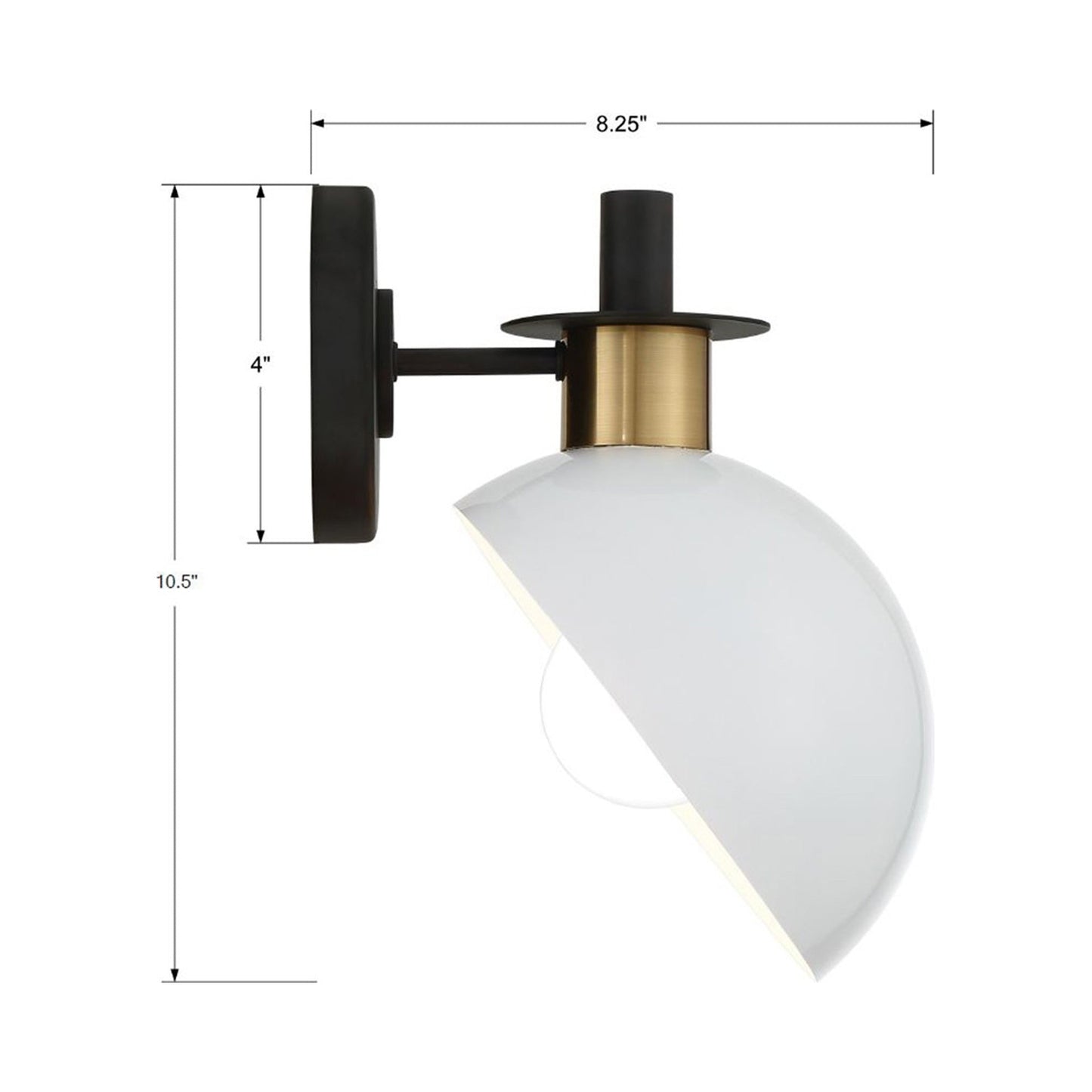 Gigi Wall Light - line drawing.
