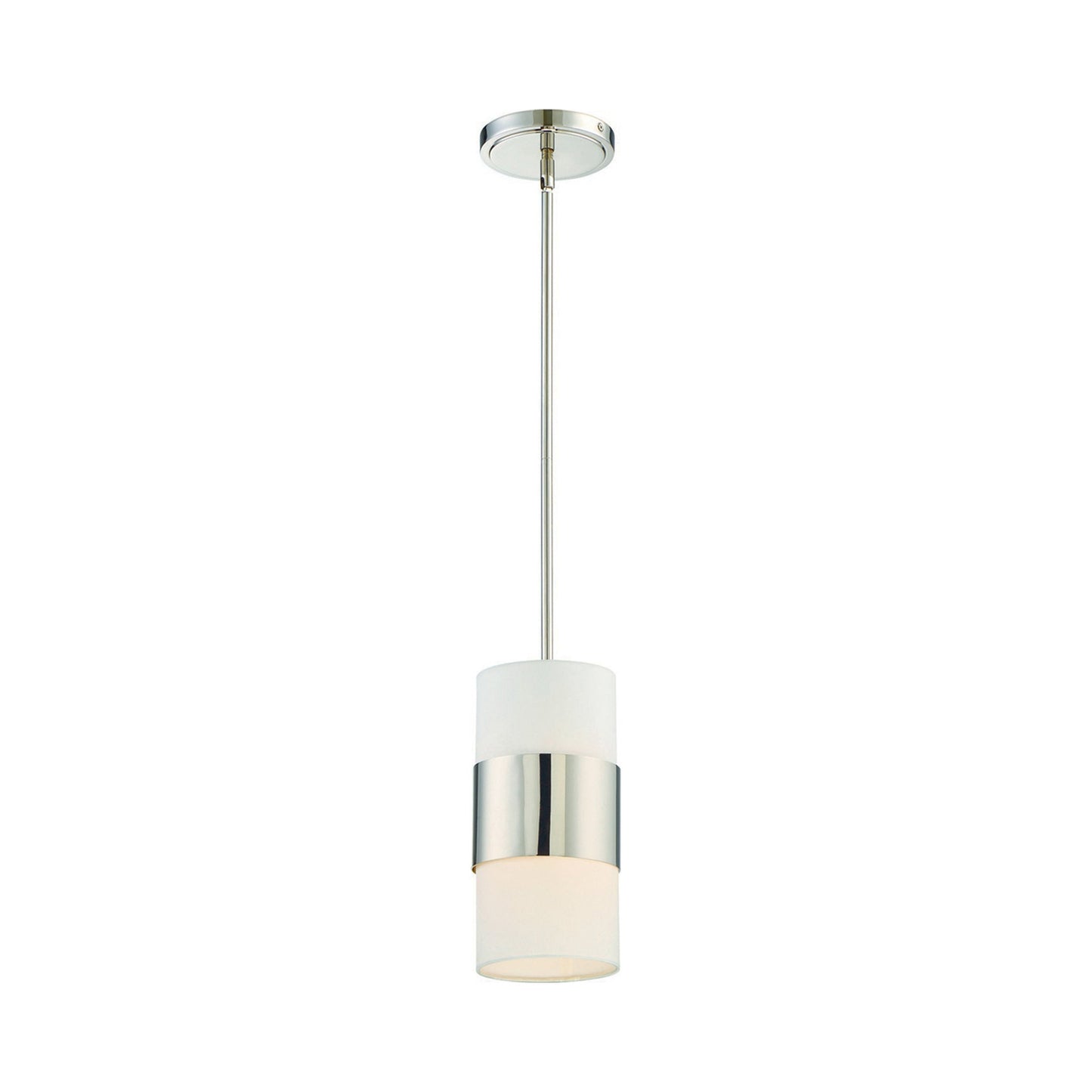 Grayson Pendant Light in Polished Nickel.