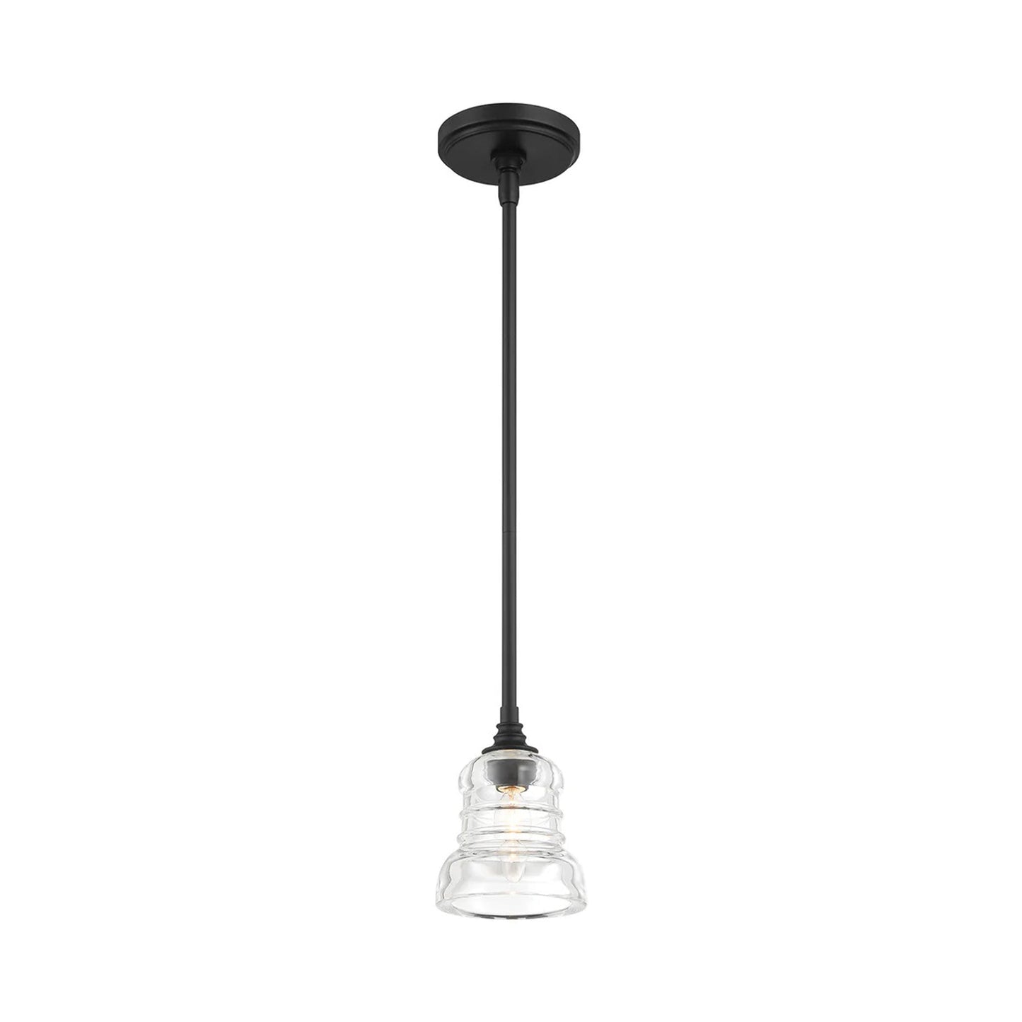 Gregory Mini Pendant Light in Matte Black.