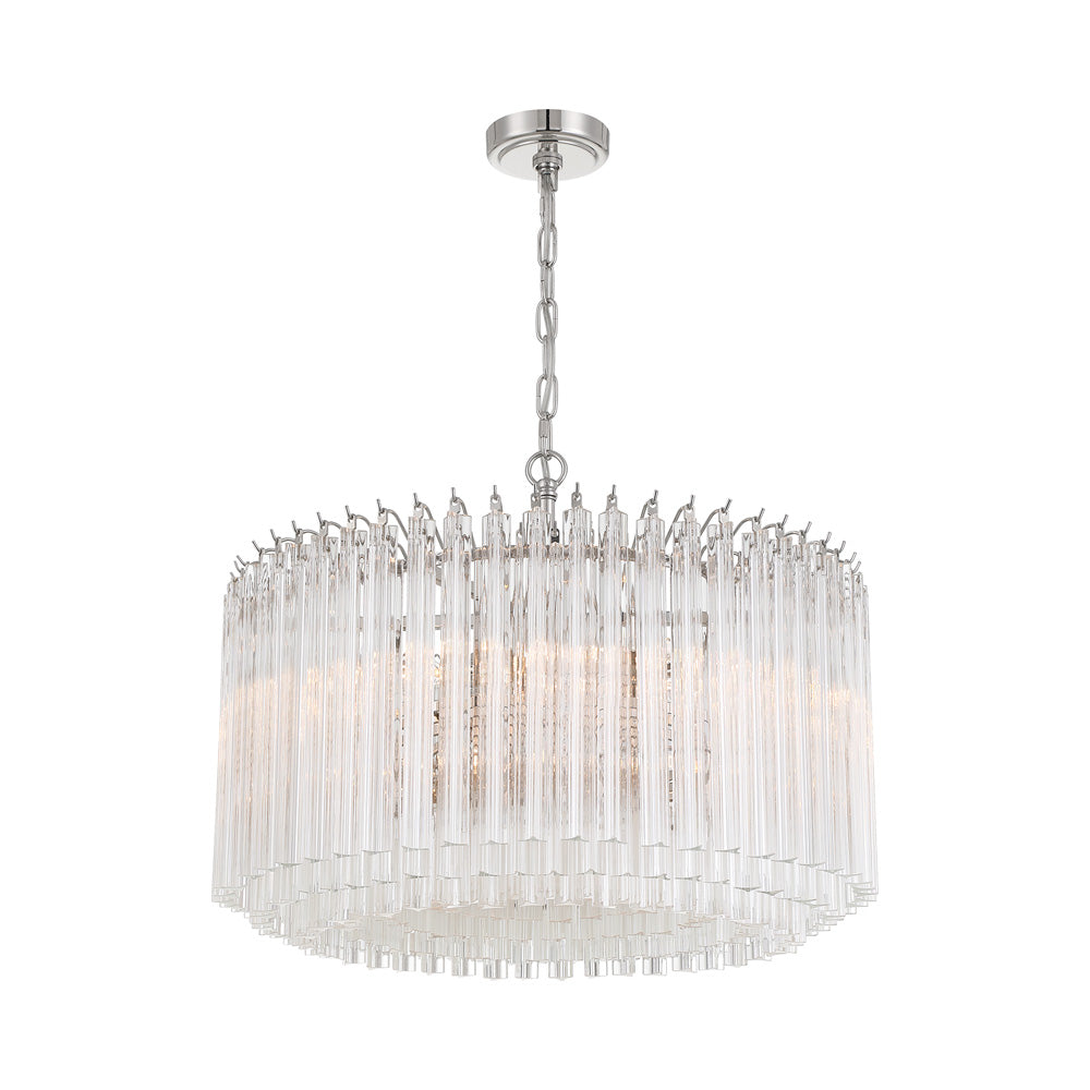 Lofton Chandelier in Polished Nickel (7-Light).