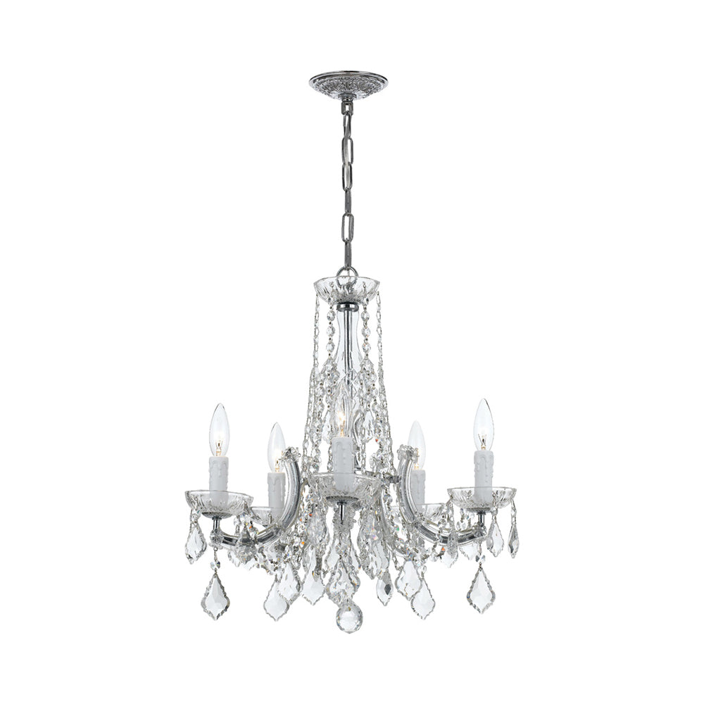 Maria Theresa Multi Light Crystal Chandelier in Polished Chrome.