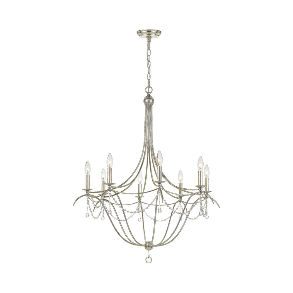 Metro Chandelier in Antique Silver (8-Light).