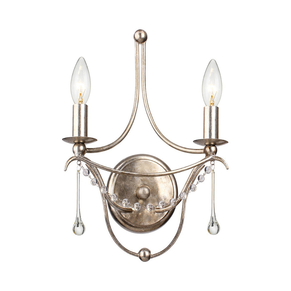 Metro Wall Light in Antique Silver.