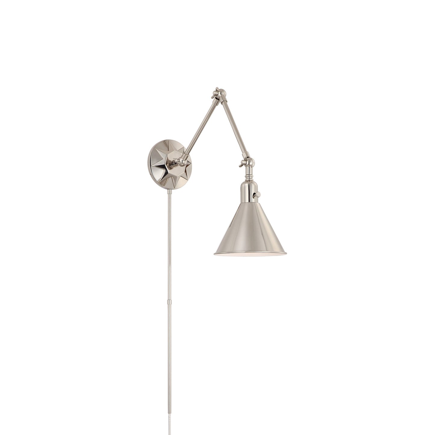 Morgan Wall Light in Polished Nickel (24-Inch).