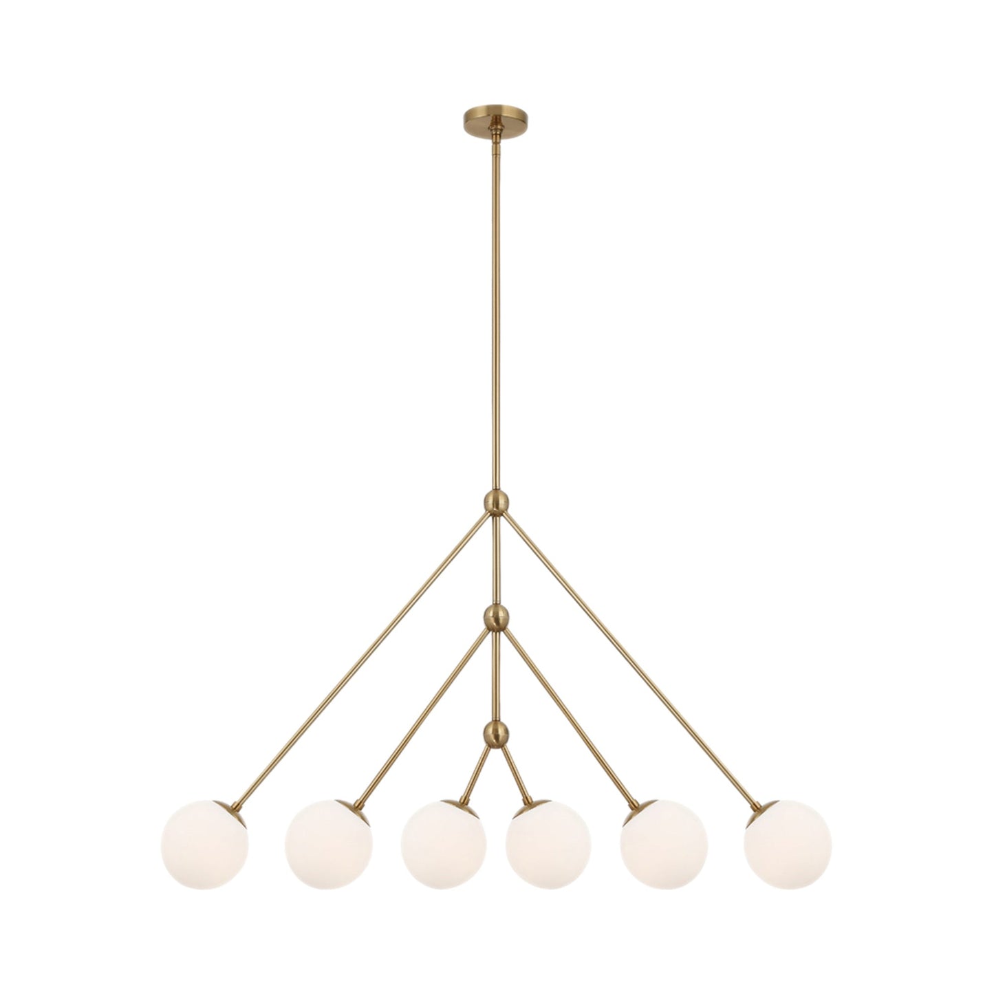 Omni Chandelier in Aged Brass.