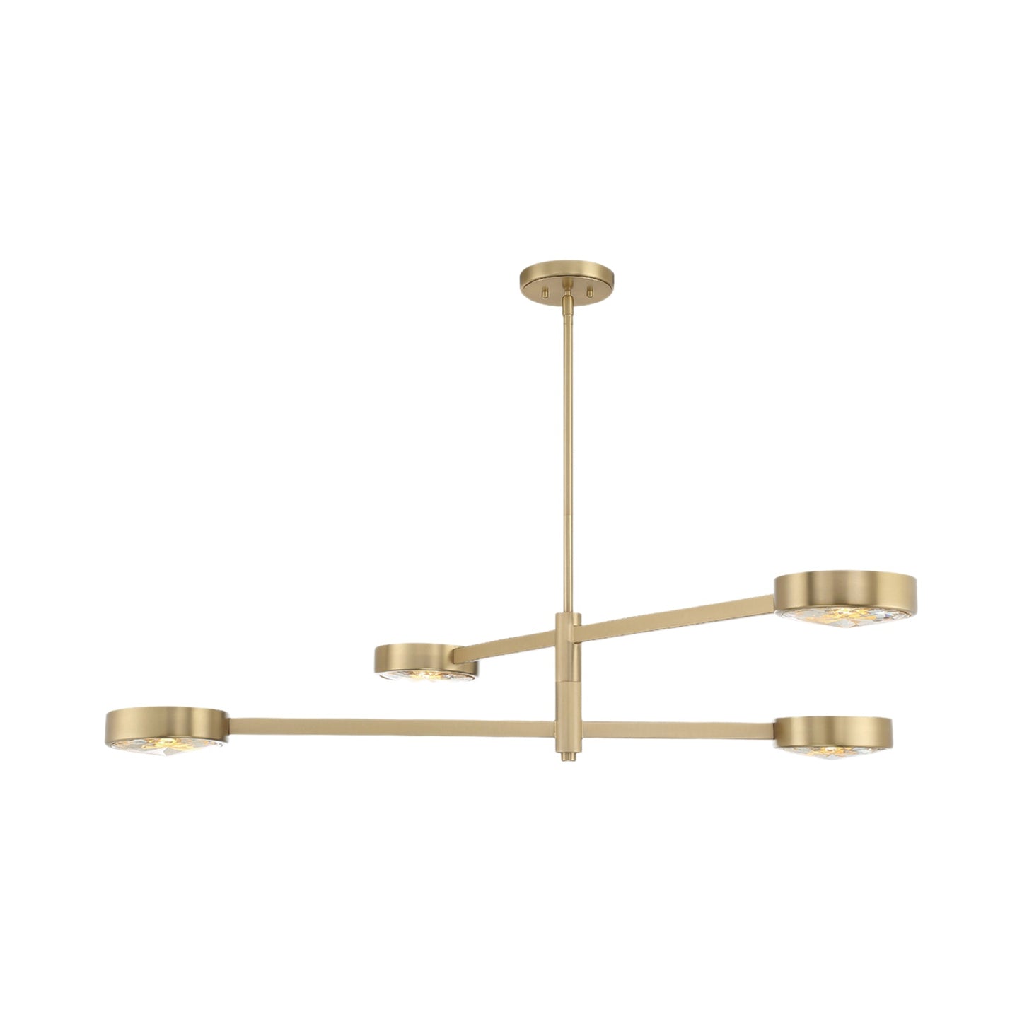 Orson Linear Chandelier in Crystal.