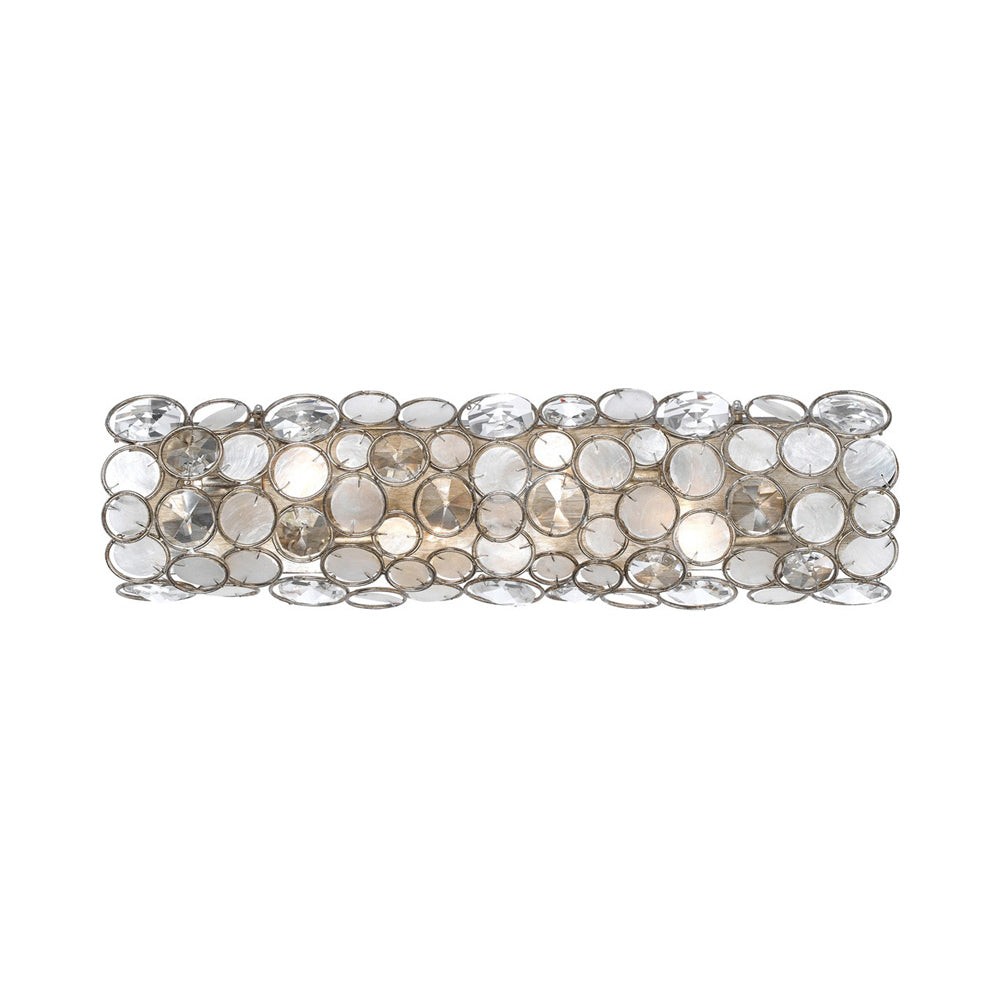 Palla Bath Wall Light in Antique Silver.