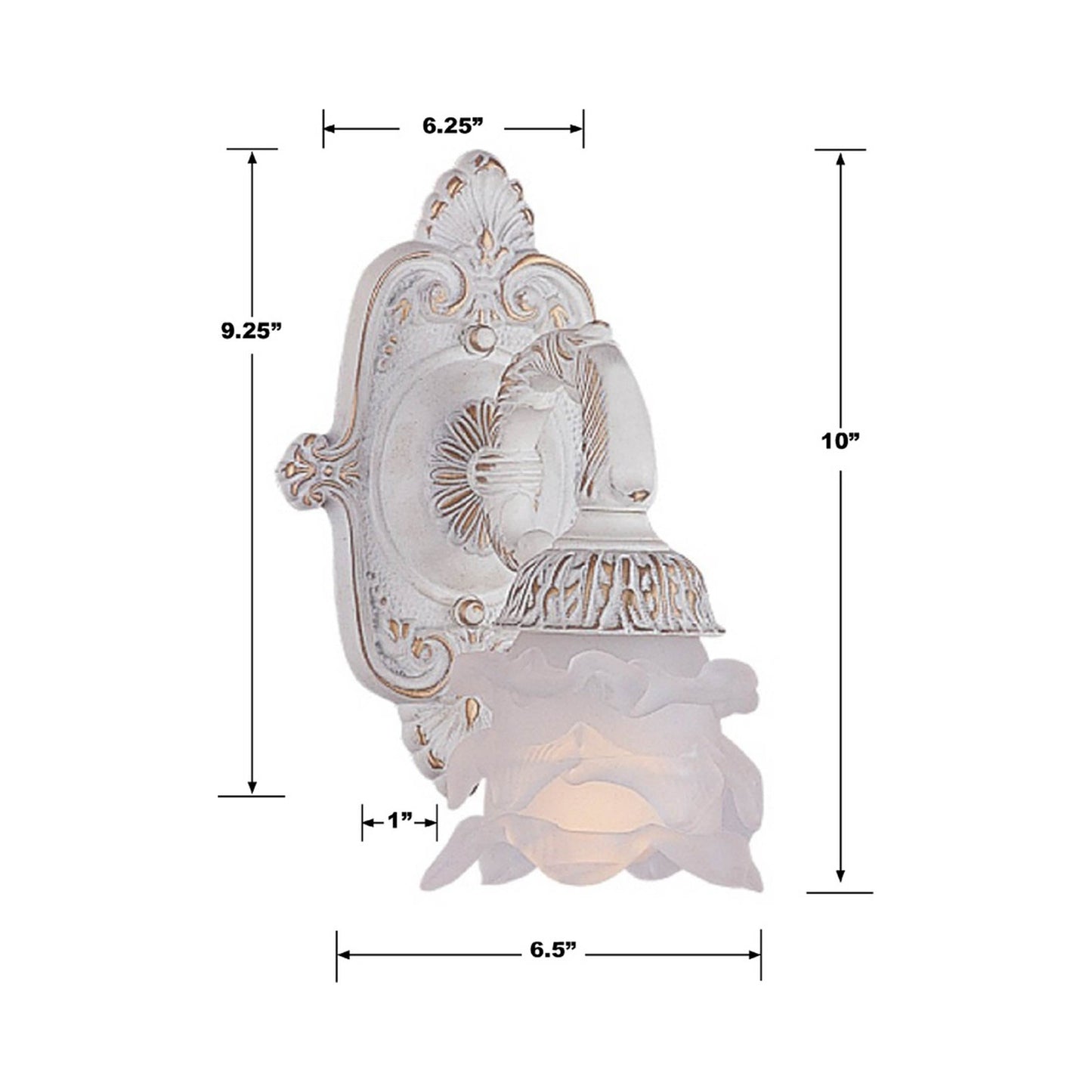 Paris Market 1-Light Wall Light - line drawing.