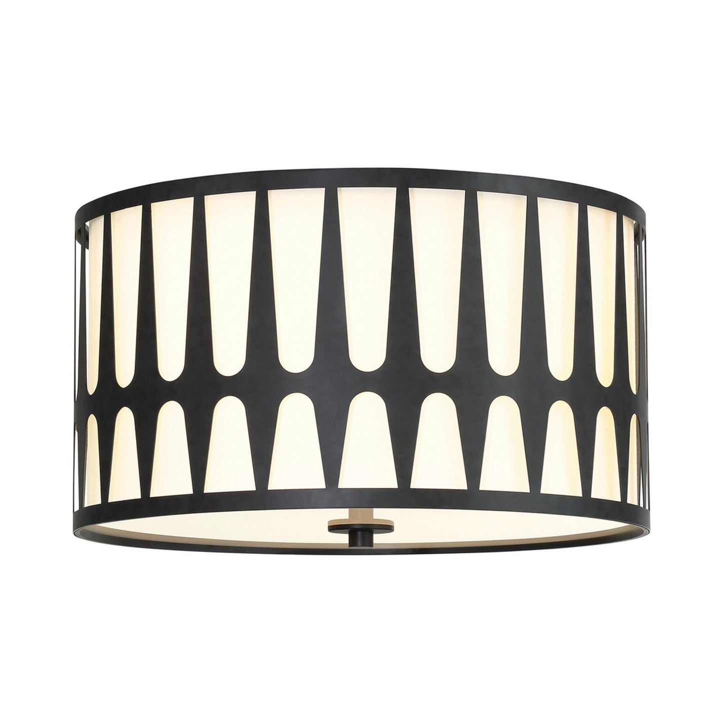 Royston Flush Mount Ceiling Light in Black.