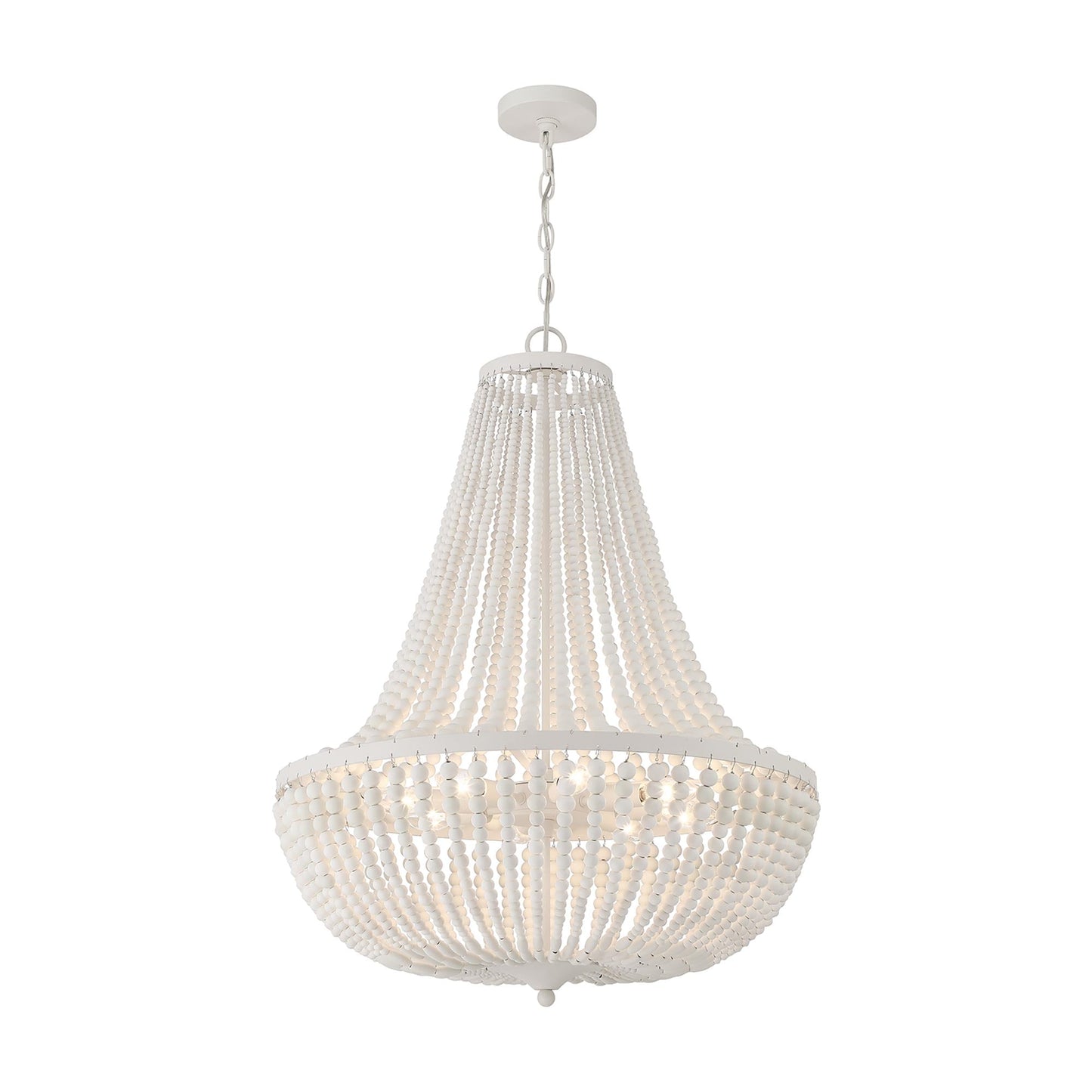 Rylee Crystal Chandelier in Matte White (8-Light).