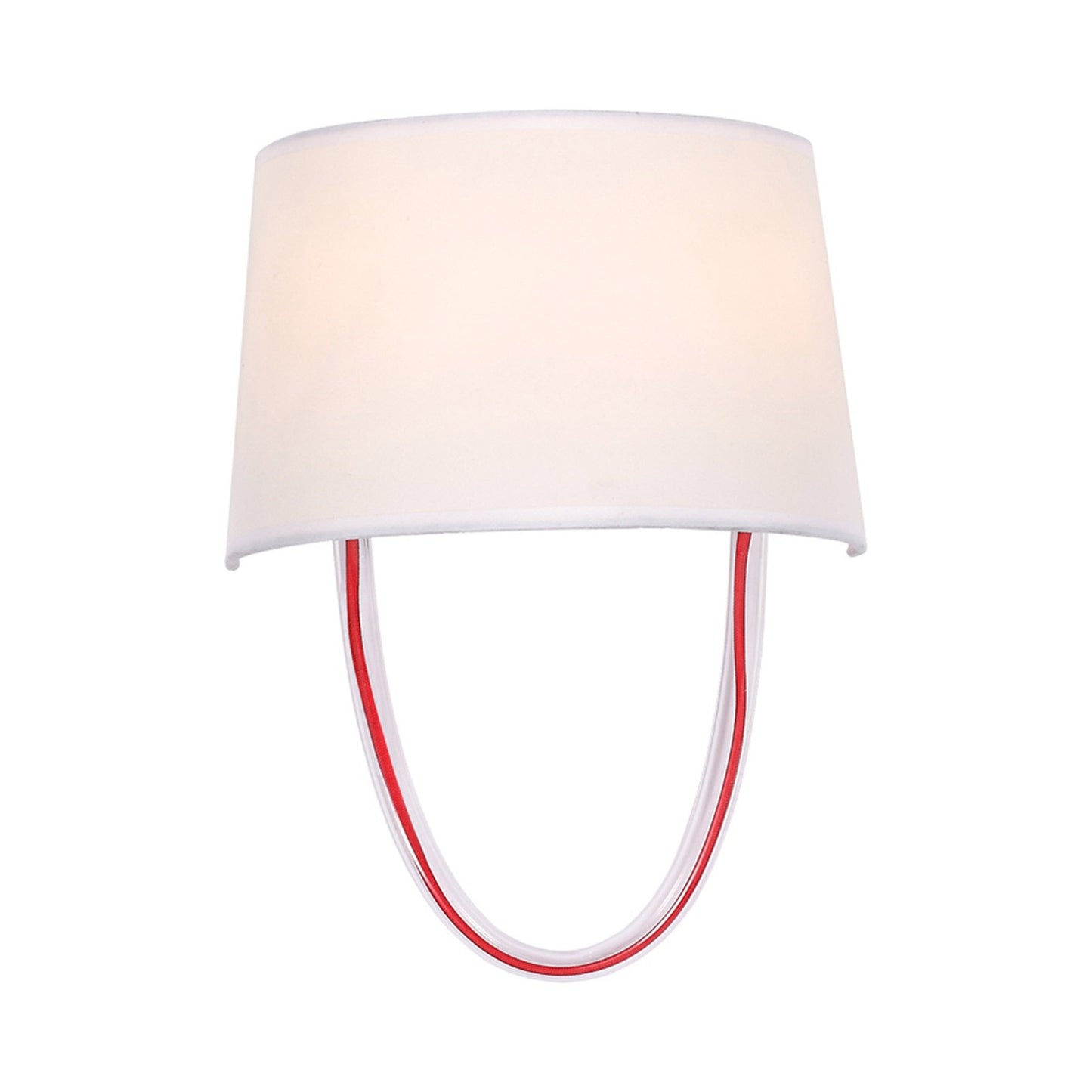 Stella Wall Light in Polished Chrome/Red Cord.