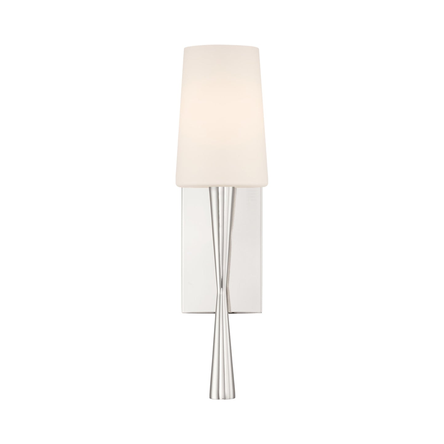 Trenton Wall Light in Polished Nickel (Glass).