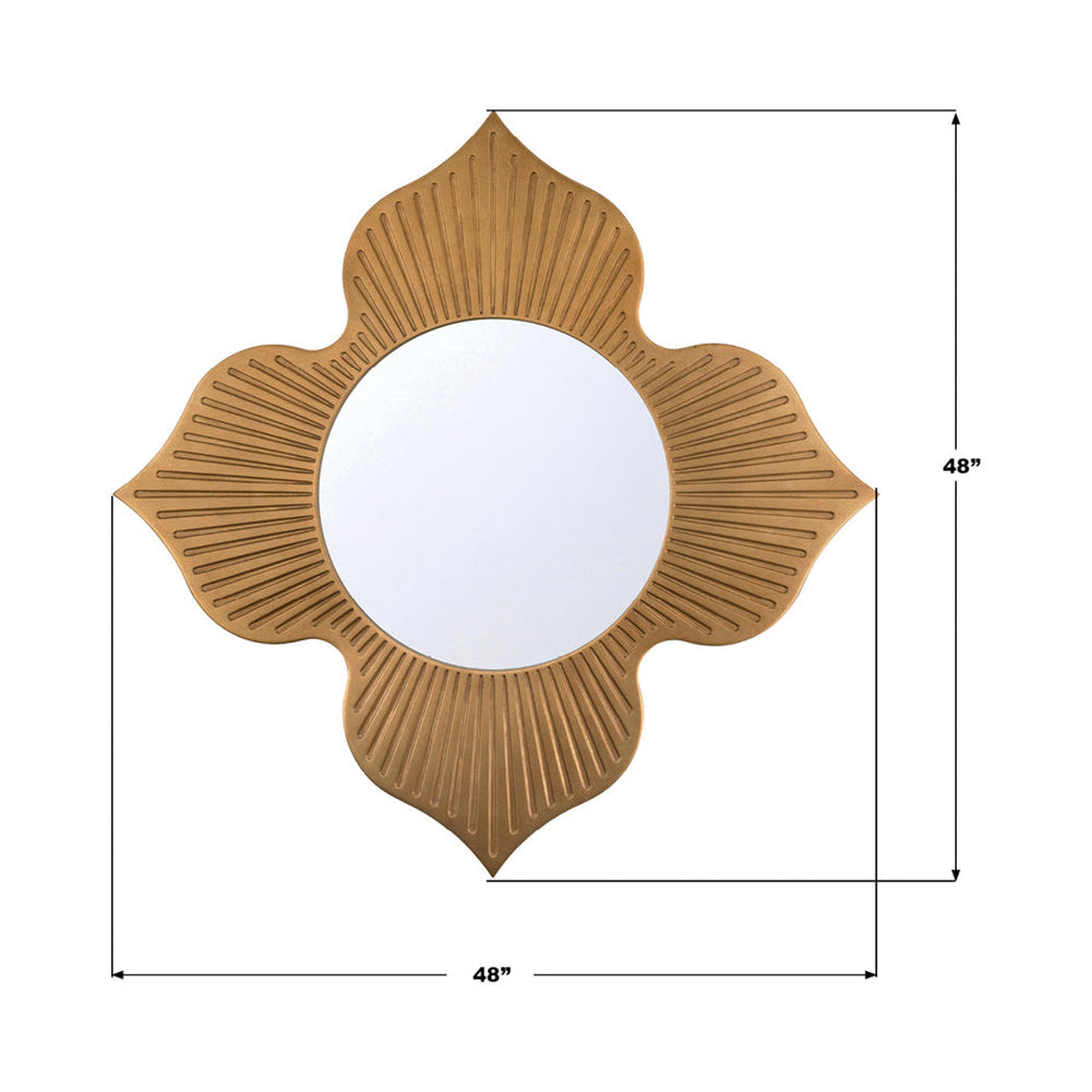 Tullos Wall Mirror - line drawing.