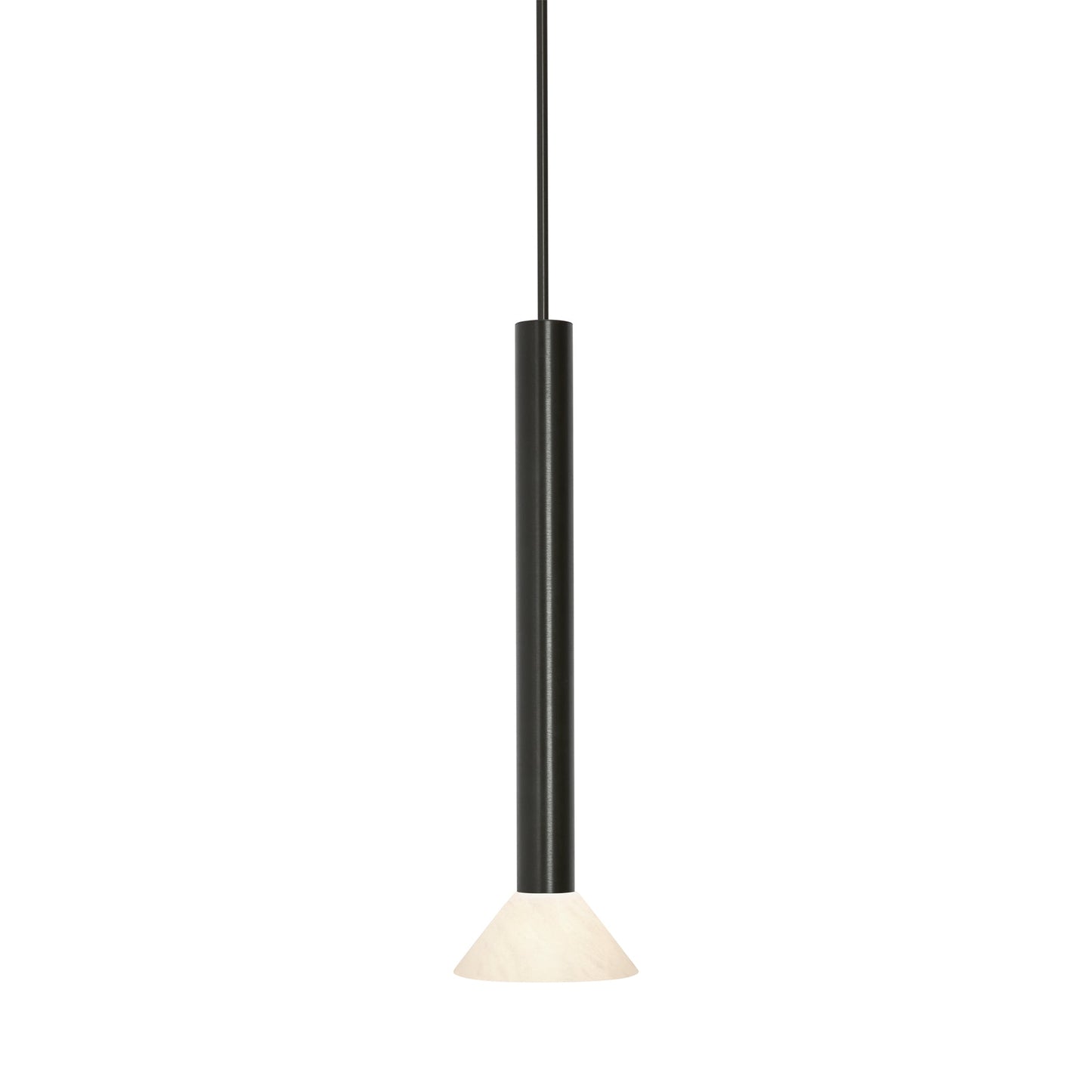 Torres Pendant Light in Antique Bronze/Honed Alabaster (Tall).