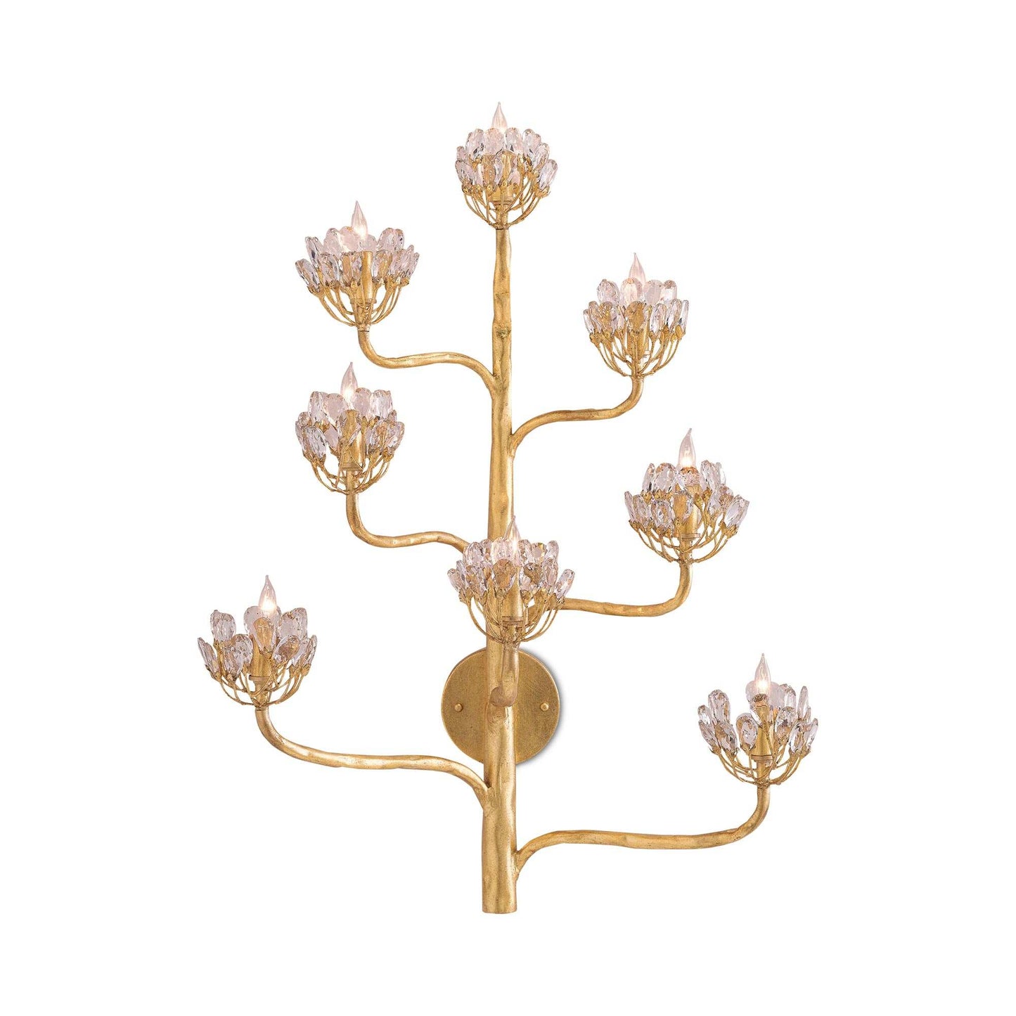 Agave Americana Wall Light in Gold.