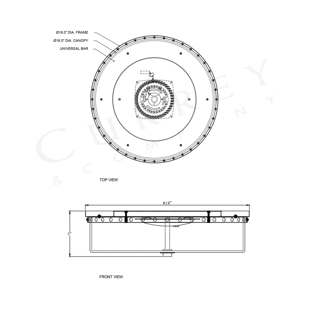 Barnabe LED Flush Mount Ceiling Light - line drawing.