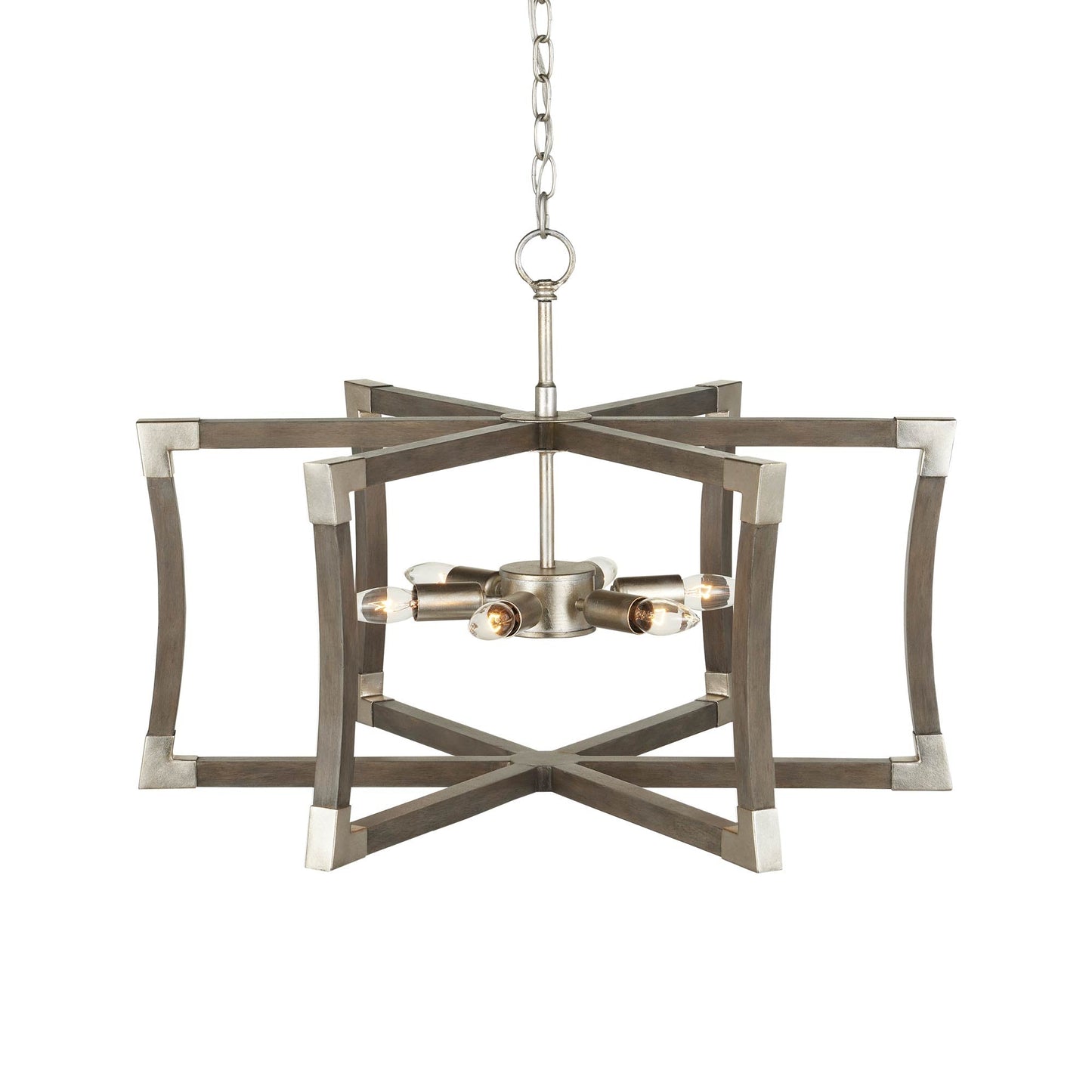 Bastian Semi Flush Mount Ceiling Light in Grey.