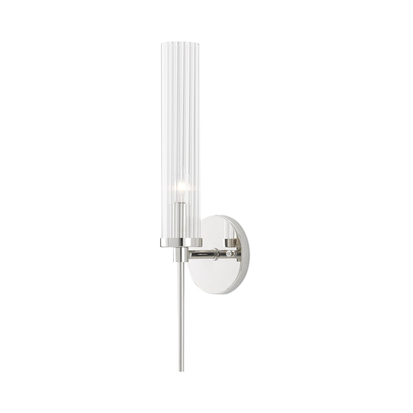 Bellings Wall Light in Polished Nickel.