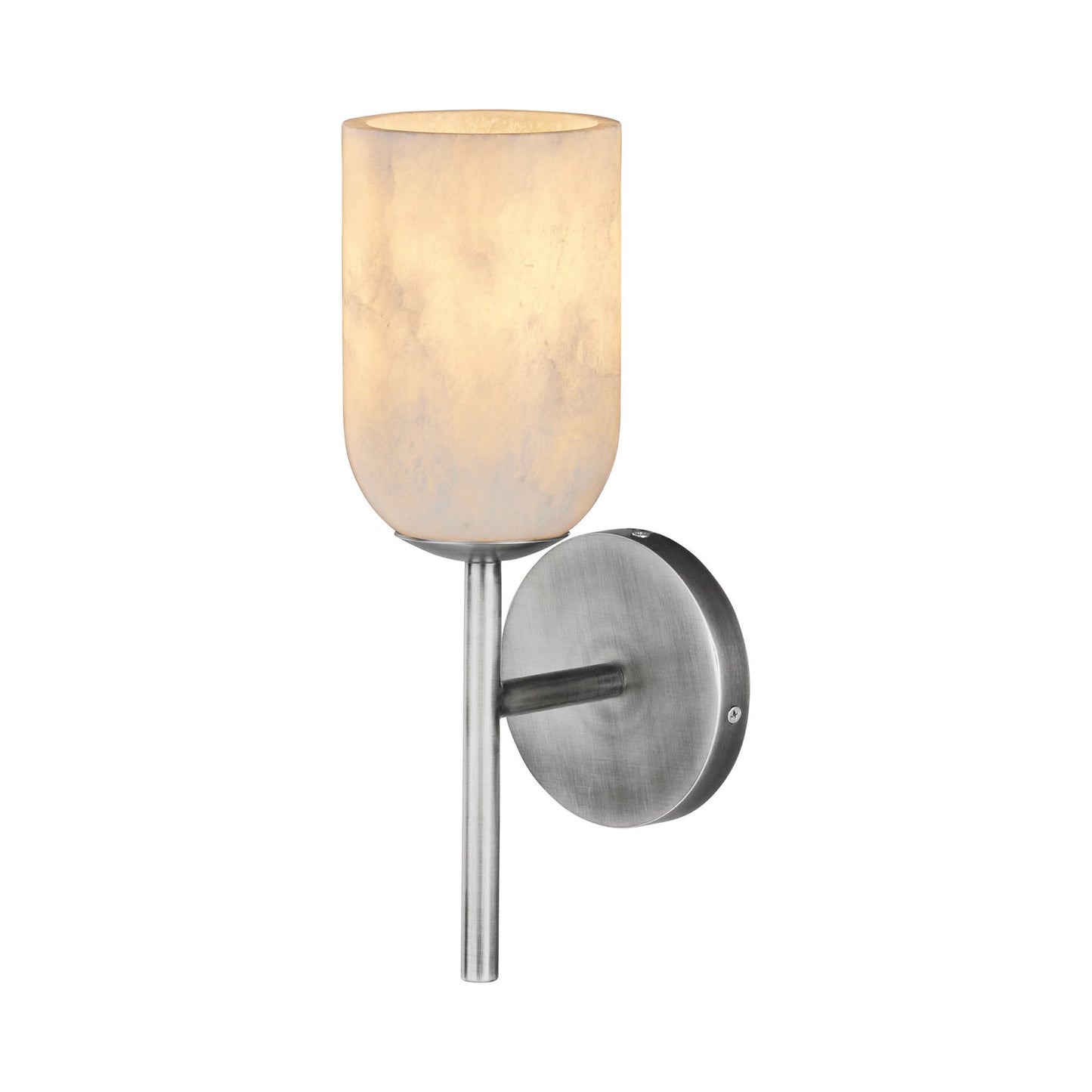 Belmont Wall Light in Polished Nickel.