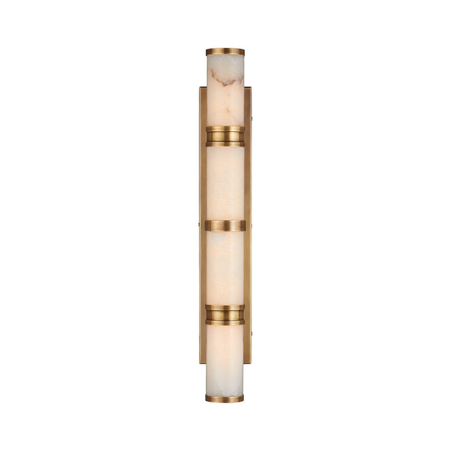 Brenham LED Bath Wall Light in Vintage Brass (Large).