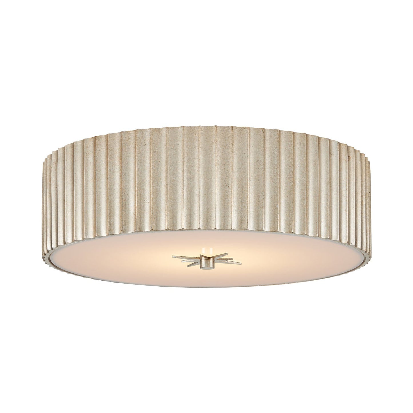 Caravel LED Flush Mount Ceiling Light in Silver Leaf.