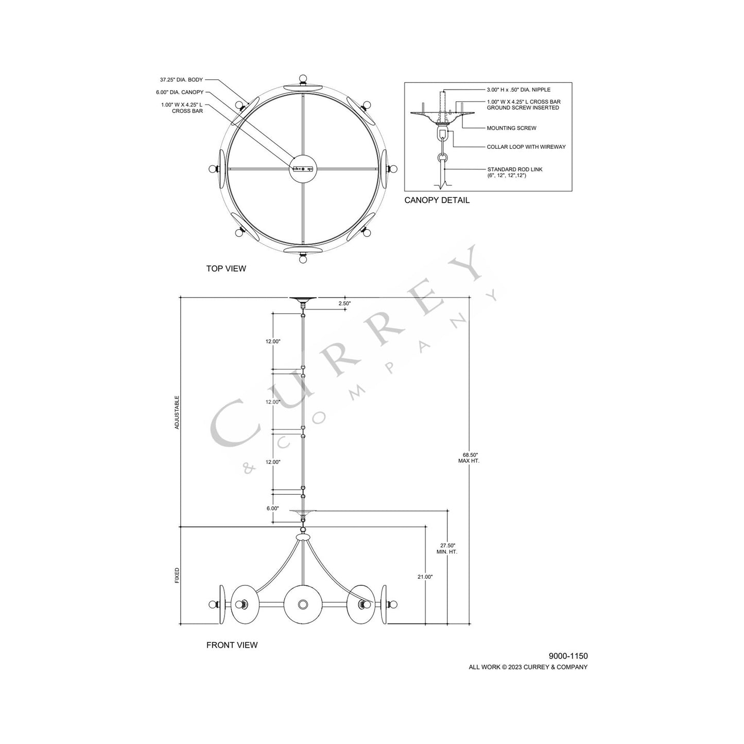 Circumstellar Chandelier - line drawing.