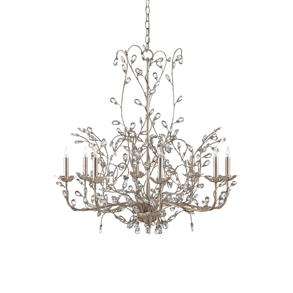 Crystal Bud Chandelier in Silver (Large).