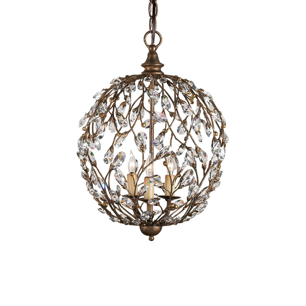 Crystal Bud Orb Chandelier in Gold.