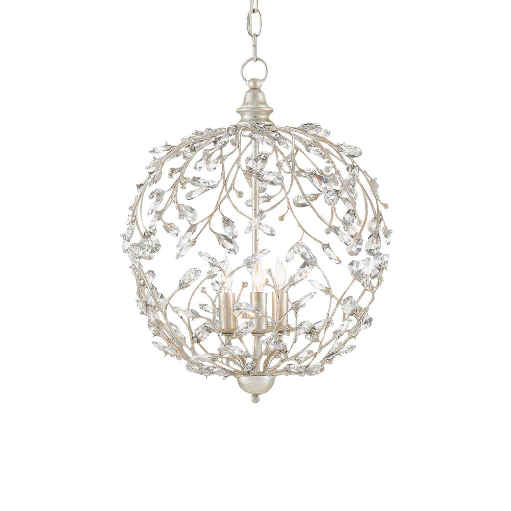 Crystal Bud Orb Chandelier in Silver.