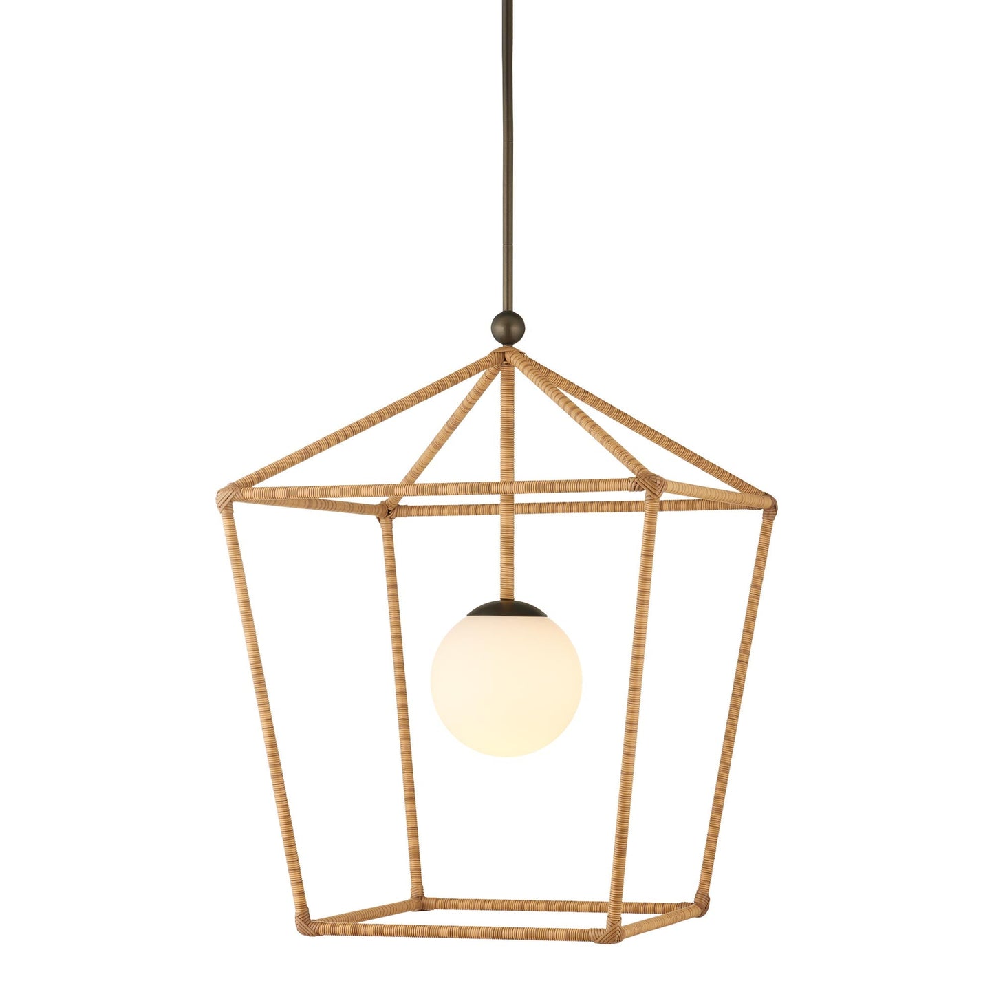 Denison Outdoor Pendant Light in Bronze/Natural (Large).