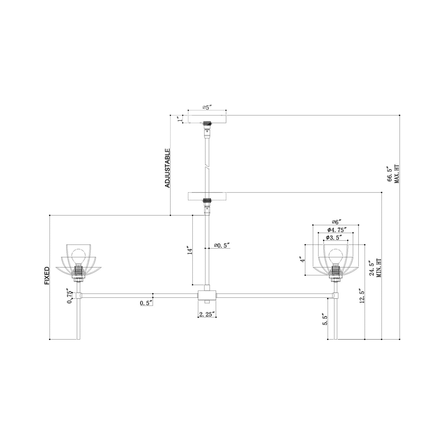 Etiquette Chandelier - line drawing.