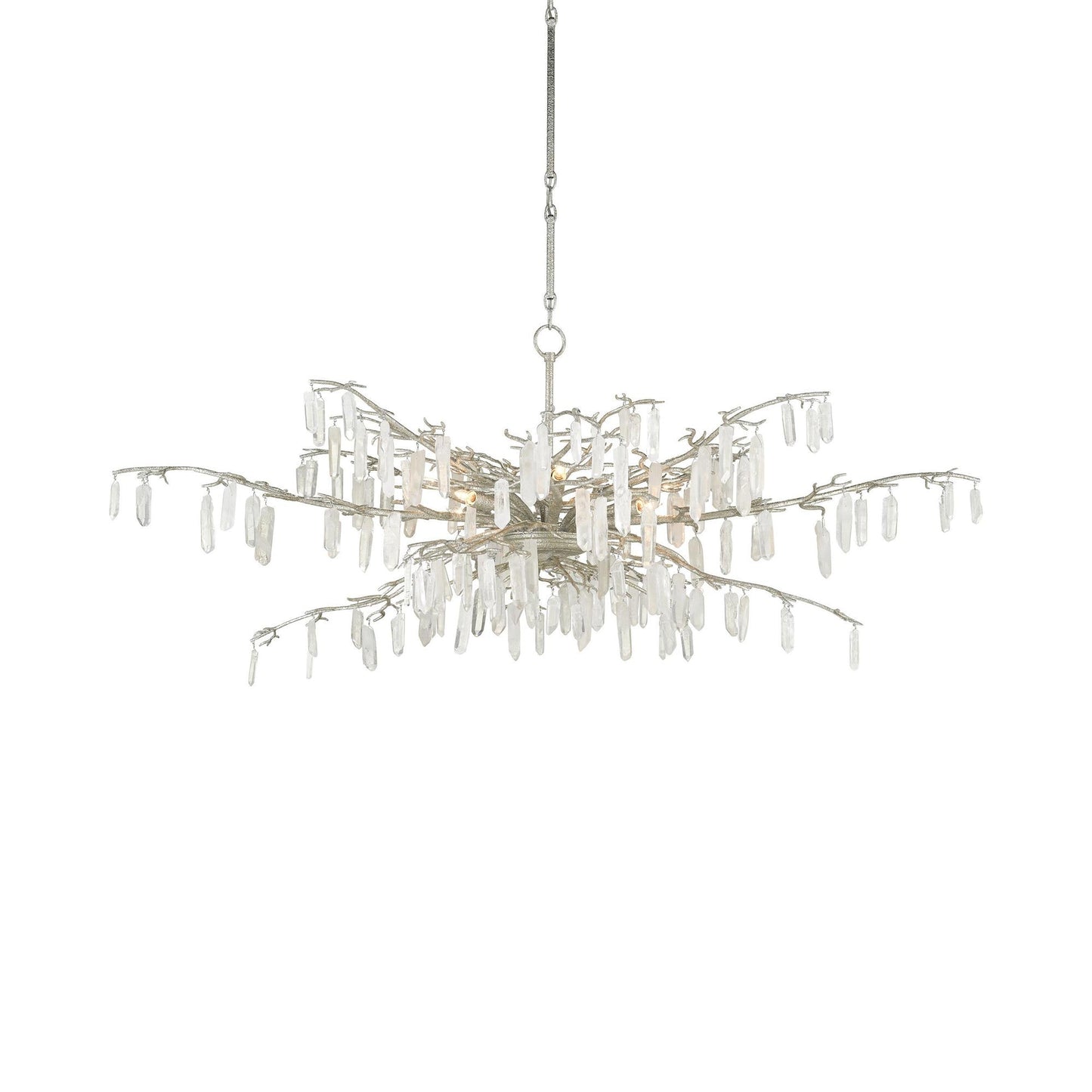 Forest Dawn Chandelier in Textured Silver/Natural.