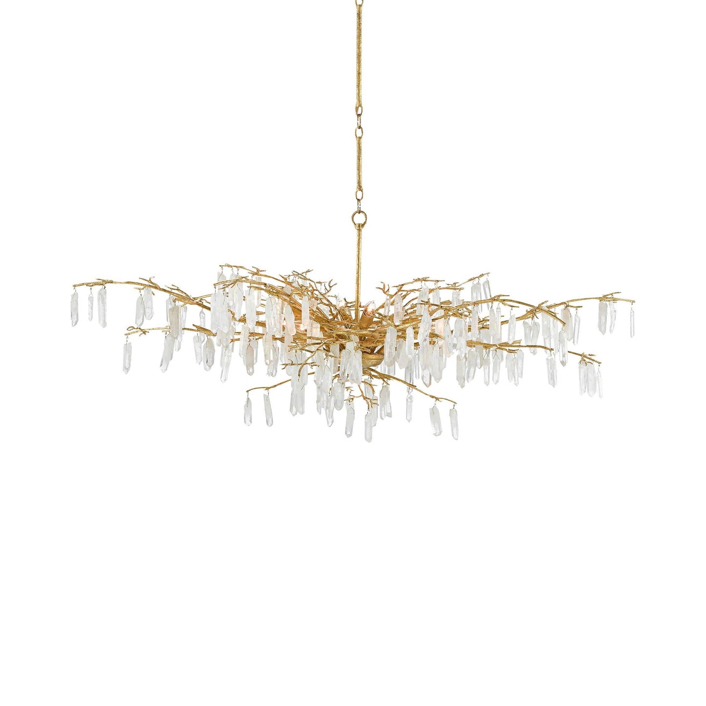 Forest Dawn Chandelier in Washed Lucerne Gold/Natural.