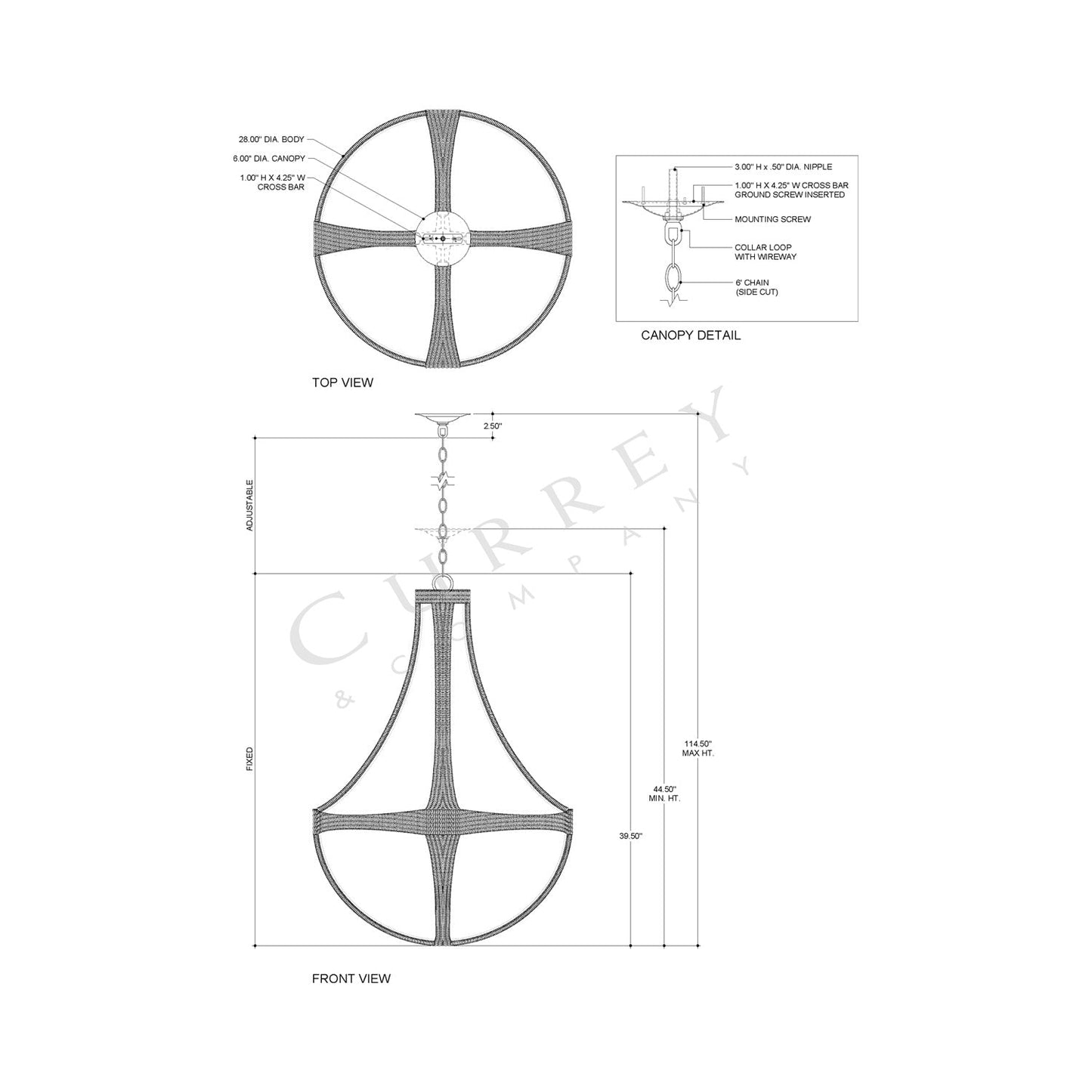 Ibiza Chandelier - line drawing.