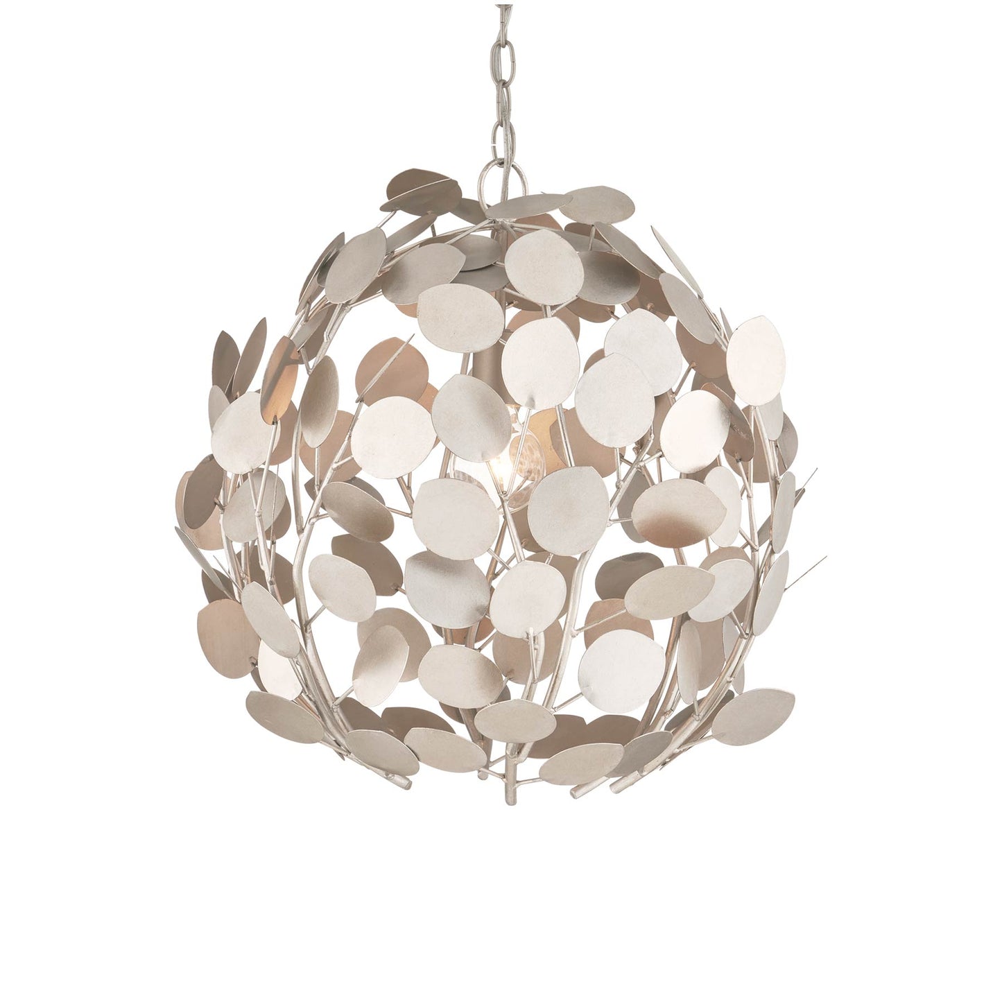 Lunaria Orb Chandelier in Silver.
