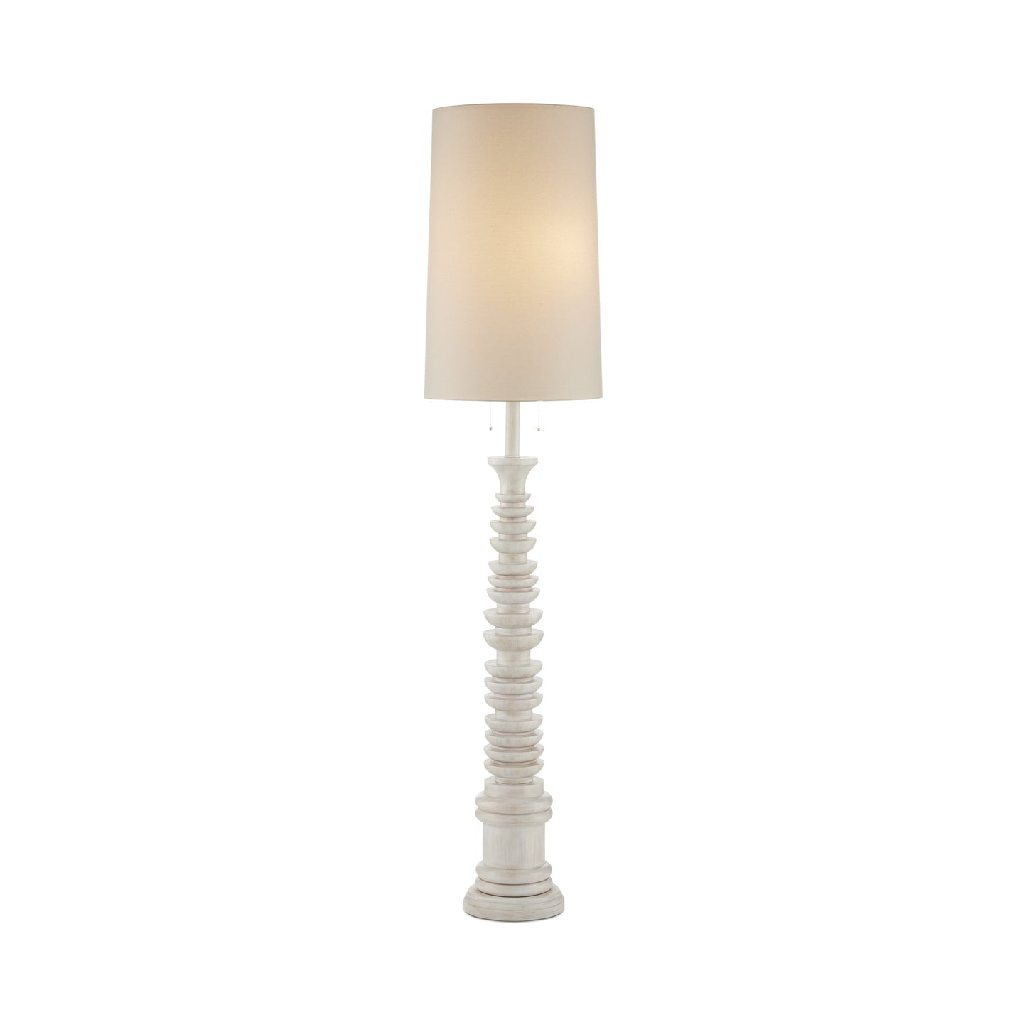 Malayan Floor Lamp in Whitewash.