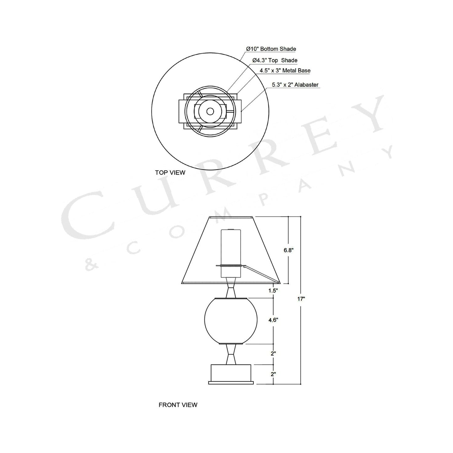 Meandro LED Rechargeable Table Lamp - line drawing.