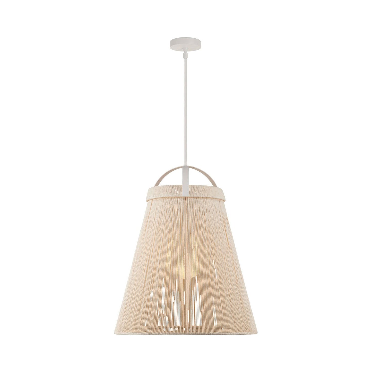 Parnell Pendant Light in White/Frosted White/Gesso White (Large).