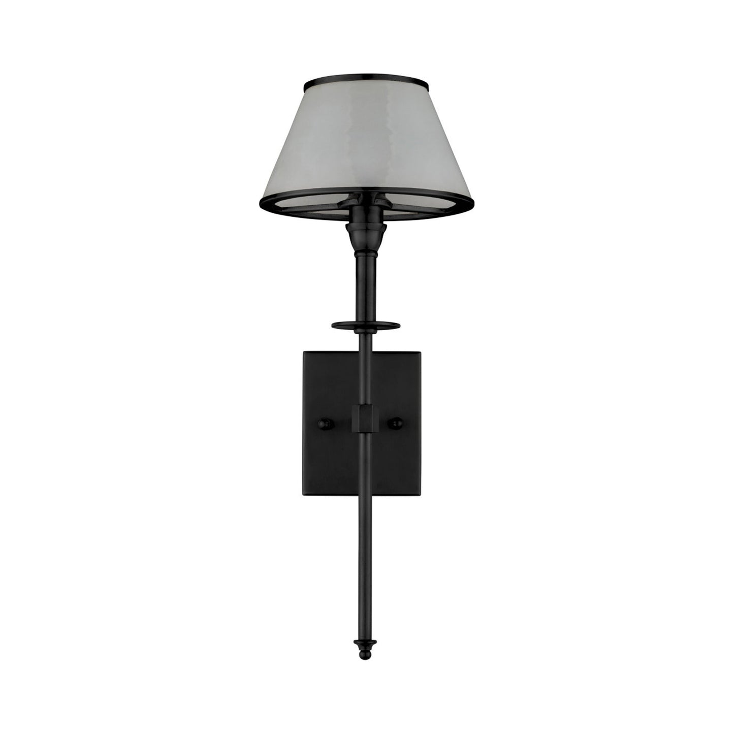Ronaldo Outdoor Wall Light in Matte Black.