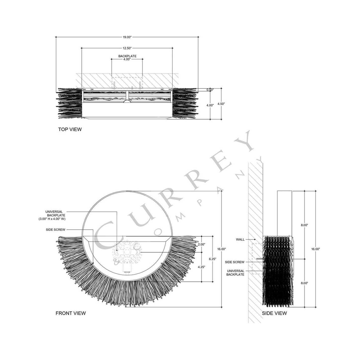 Seychelles Wall Light - line drawing.