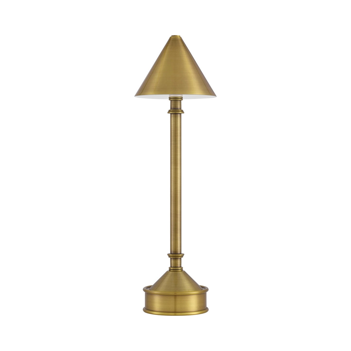 Traipse Table Lamp in Polished Antique Brass.