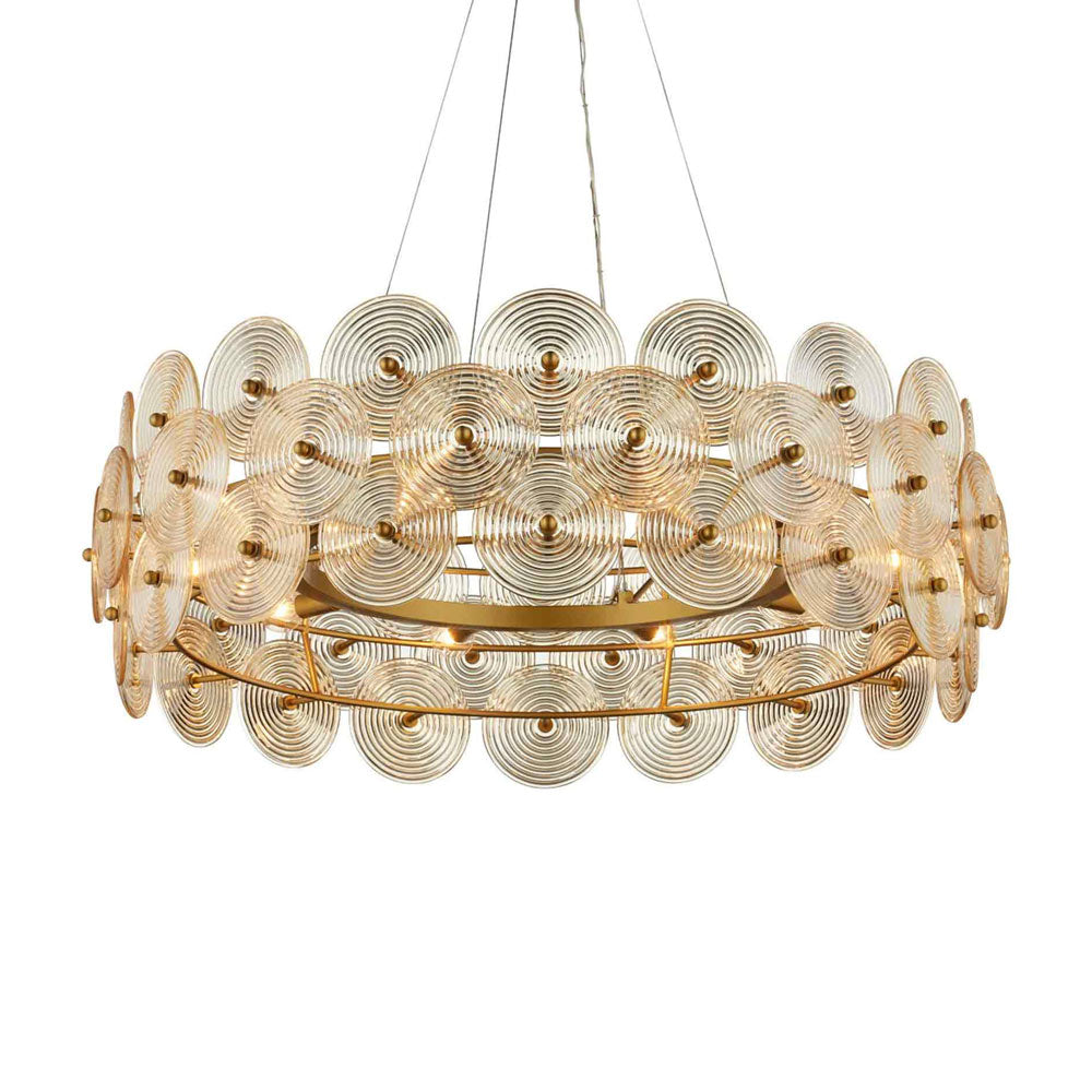 Whirlwind Chandelier in Pale Yellow (38.5-Inch).