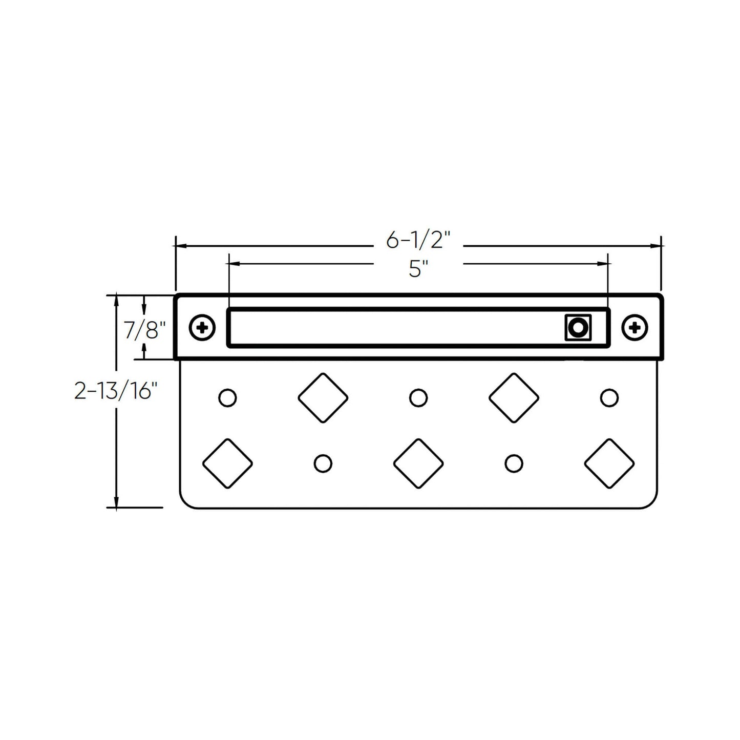 Contour Hardscape LED Step Light - line drawing.