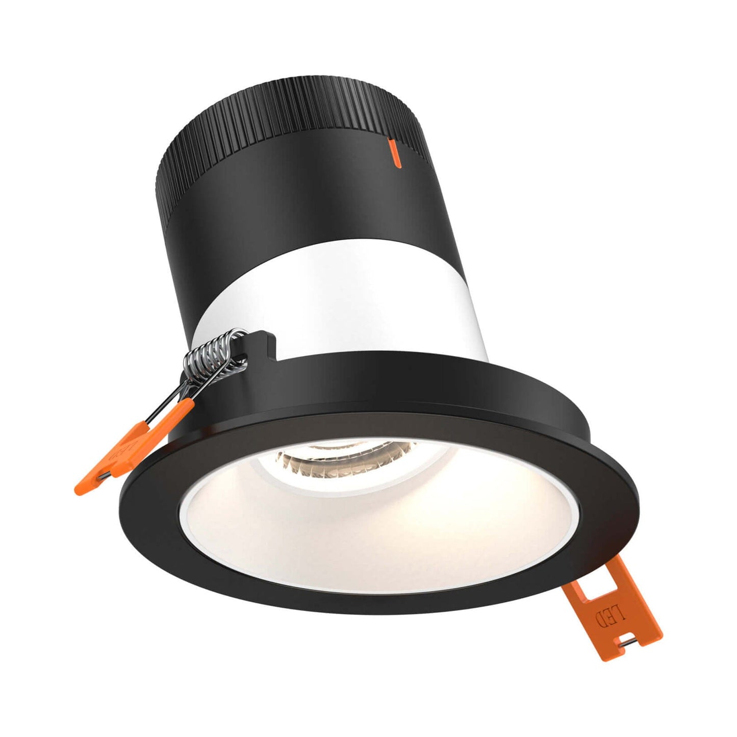 Moda Black 3-Inch LED Recessed Downlight in White (Sloped Ceiling).