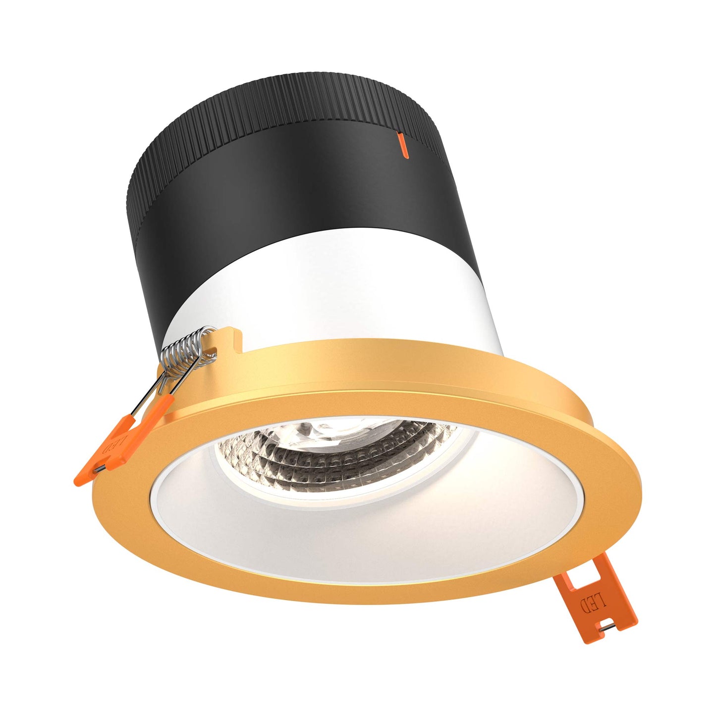 Moda Gold 4-Inch LED Recessed Downlight in White (Sloped Ceiling).