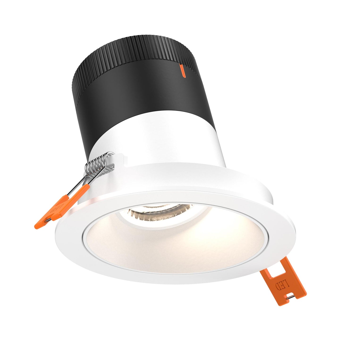 Moda White 3-Inch LED Recessed Downlight in White (Sloped Ceiling).