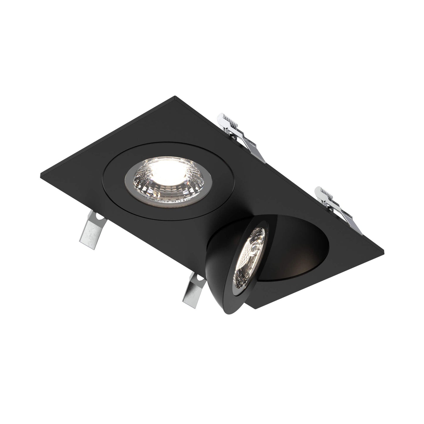 Pivot LED Gimble Recessed Light in Black (Small/Double).