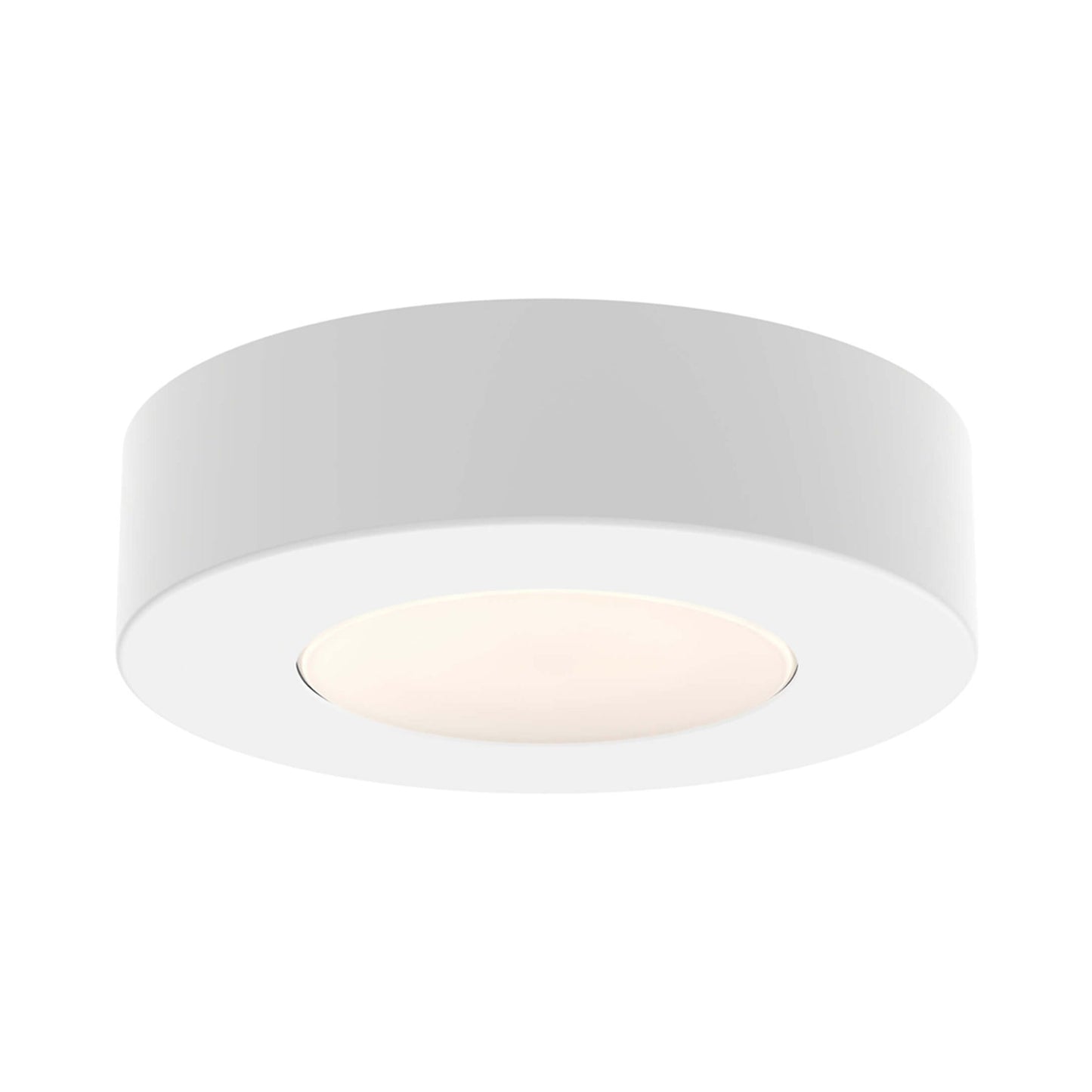 Push Puck LED Undercabinet Light in White.